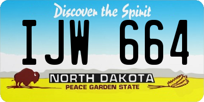 ND license plate IJW664