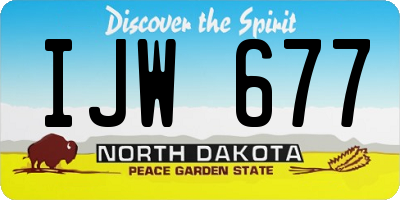 ND license plate IJW677