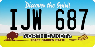 ND license plate IJW687