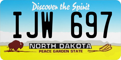 ND license plate IJW697