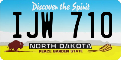 ND license plate IJW710