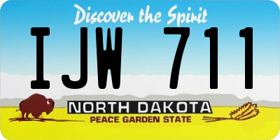 ND license plate IJW711