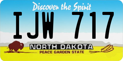 ND license plate IJW717
