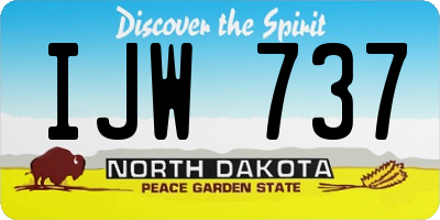 ND license plate IJW737