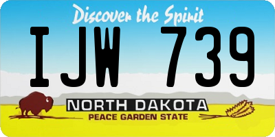 ND license plate IJW739