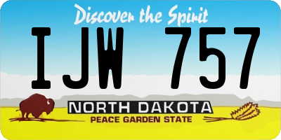 ND license plate IJW757