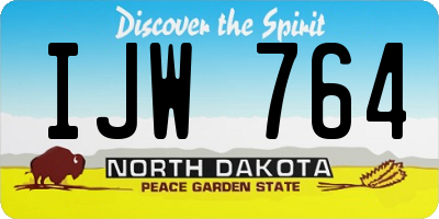 ND license plate IJW764