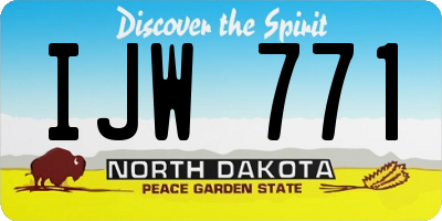 ND license plate IJW771