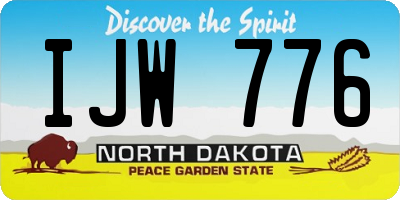 ND license plate IJW776