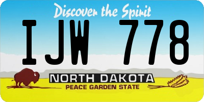 ND license plate IJW778