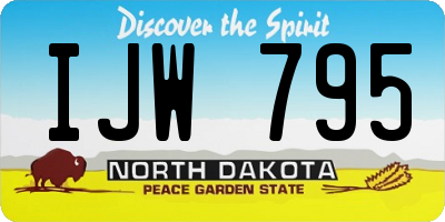 ND license plate IJW795