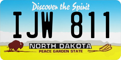 ND license plate IJW811