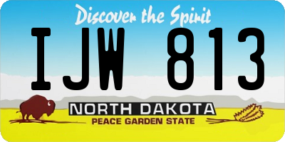 ND license plate IJW813