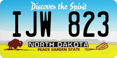 ND license plate IJW823