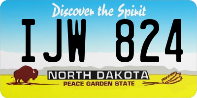 ND license plate IJW824