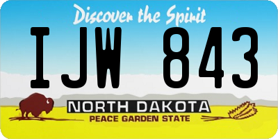 ND license plate IJW843