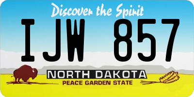 ND license plate IJW857