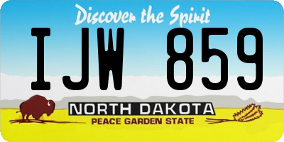 ND license plate IJW859