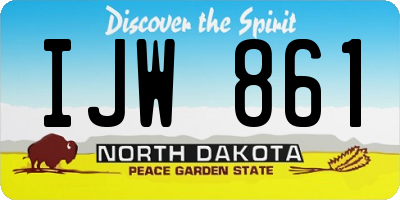 ND license plate IJW861