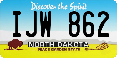 ND license plate IJW862
