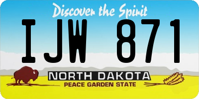 ND license plate IJW871
