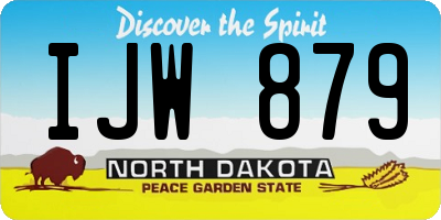 ND license plate IJW879