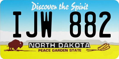 ND license plate IJW882