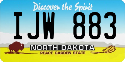 ND license plate IJW883