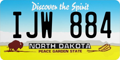 ND license plate IJW884