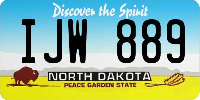 ND license plate IJW889