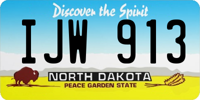 ND license plate IJW913