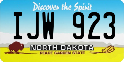 ND license plate IJW923