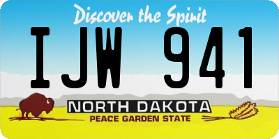ND license plate IJW941
