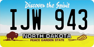 ND license plate IJW943