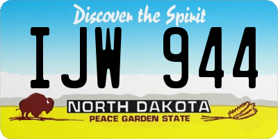ND license plate IJW944