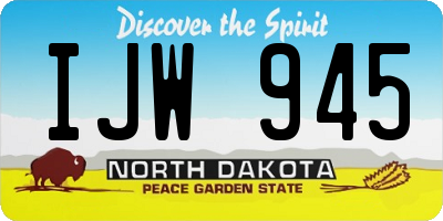 ND license plate IJW945
