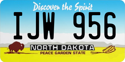 ND license plate IJW956
