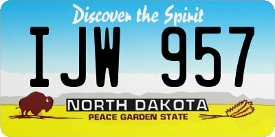 ND license plate IJW957
