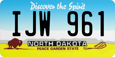 ND license plate IJW961