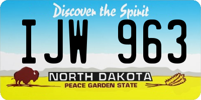 ND license plate IJW963
