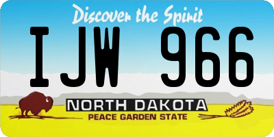 ND license plate IJW966