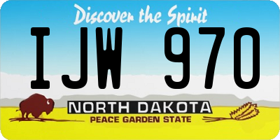 ND license plate IJW970