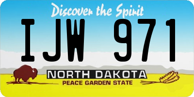 ND license plate IJW971