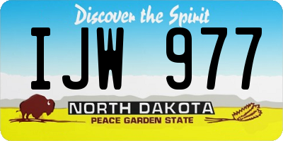 ND license plate IJW977