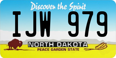 ND license plate IJW979