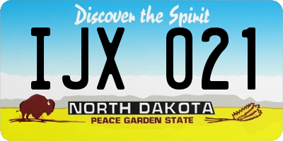 ND license plate IJX021