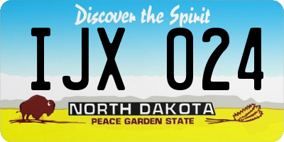 ND license plate IJX024