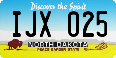 ND license plate IJX025