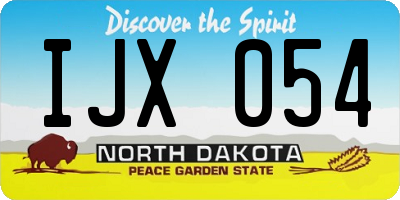 ND license plate IJX054
