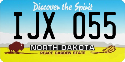 ND license plate IJX055